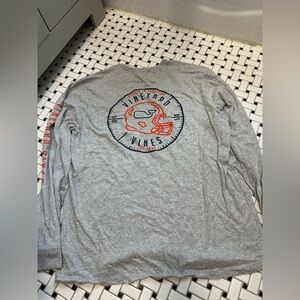 Vineyard Vines Gray and Orange Long Sleeve Tee